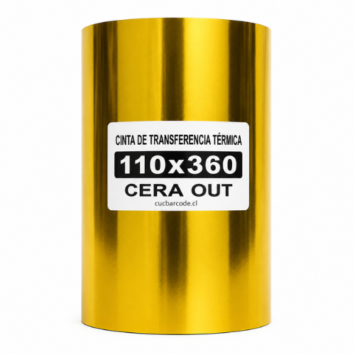 Cinta Transferencia Térmica CERA OUT – 110×360 mm (4 Rollos)