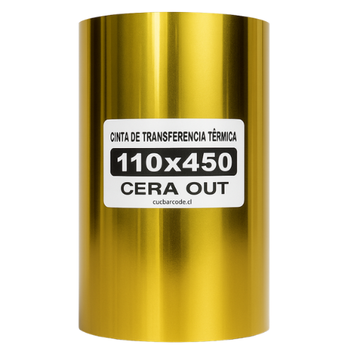 Cinta Transferencia Térmica CERA OUT – 110×450 mm (4 Rollos)
